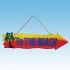 Wooden To the Beach Arrow Sign 20