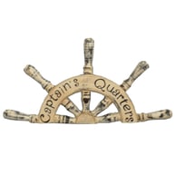Wooden Captains Quarters Ship Wheel Plaque 19