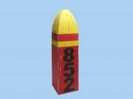 Wooden Red and Yellow Buoy 34