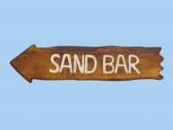 Wooden Beach Arrow Sand Bar Sign 20