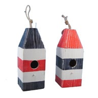 Wooden Buoy Birdhouses 12 - Set of 2