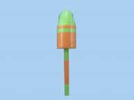 Wooden Green and Orange Nautical Lobster Buoy 16