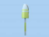 Wooden Blue and Green Nautical Lobster Buoy 16