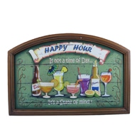 Wooden Happy Hour Wall Plaque 24