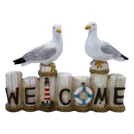 Wooden Seagull Welcome Sign 8