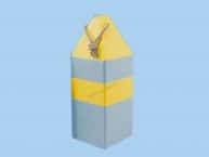 Wooden Blue and Yellow Buoy w-Rope 14