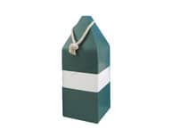 Wooden Green Dark Colored Buoy w- Rope 14