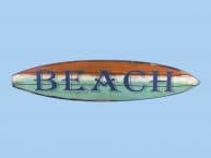 Wooden Surf Board Beach Wall Sign 22