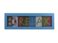 Wooden Relax Nautical Plaque 24