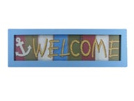 Wooden Welcome Nautical Plaque 24