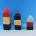 Wooden 3 Piece Nautical Buoy Set 12