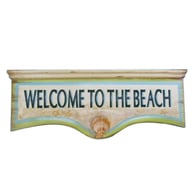 Wooden Welcome to the Beach Wall Plaque 25