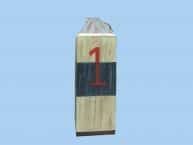 Wooden White and Blue Nautical Buoy w-Numbers 16