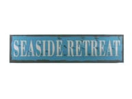 Wooden Seaside Retreat Beach Life Sign 24