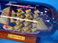 Flying Cloud Ship in Bottle w/Sky 11 picture