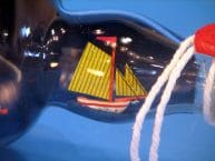 Flying Cloud Ship in Bottle w/Sky 11 picture
