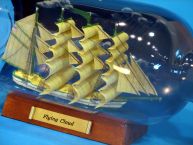 Flying Cloud Ship in Bottle w/Sky 11 picture