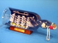 Flying Cloud Ship in Bottle w/Sky 11 picture