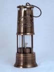 Antique Brass Miners Lamp and Ships Cabin Oil Lamp 11