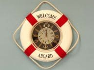 Red Life Ring Wall Clock w-Knot 18
