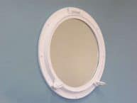 Gloss White Finish Porthole Mirror 24