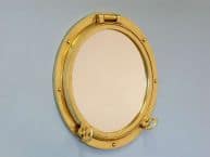 Gold Leaf Finish Porthole Mirror 24