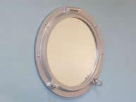 Silver Finish Porthole Mirror 24
