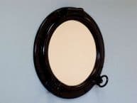Gloss Black Finish Porthole Mirror 20