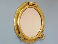 Gold Leaf Finish Porthole Mirror 20