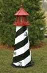 St. Augustine Electric Painted Wooden Lighthouse  48