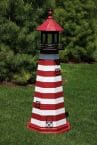 West Quoddy  Electric Painted Wooden Lighthouse  48