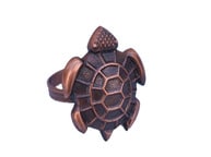 Antique Copper Turtle Napkin Ring 3