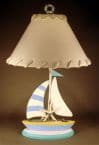 Beach Colored Sailboat Electric Lamp 29