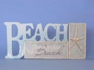 Wooden Table Top Letters Beach Sign 12