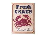 Metal Fresh Crabs Sign 13