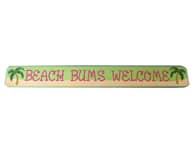 Wooden Beach Bum Welcome Sign 24