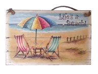 Wooden Chair and Umbrella Sign 16