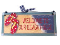 Wooden Welcome To Our Beach House Sign 12