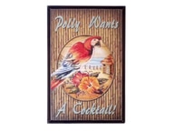 Wooden Red Parrot Sign 12