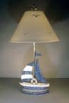 Blue Sailboat Electric Lamp 32