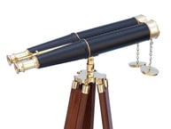Floor Standing Admirals Brass-Leather Binoculars 62