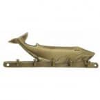 Solid Brass Whale Key Rack 6