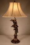 Bronze Dolphin Electric Lamp 31