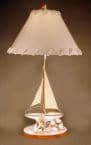 Brown Sailboat Electric Lamp 32