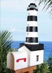 Cape Canaveral Solar Powered Stucco Lighthouse Mailbox 36
