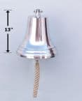 Chrome Hanging Ships Bell 18