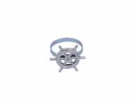 Chrome Ship Wheel Napkin Ring 2