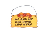 Wooden Me And My Crab Live Here Beach Sign 8