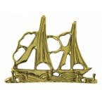 Solid Brass Dual Sailboat Key Rack 5