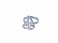 Chrome Sailboat Napkin Ring 2